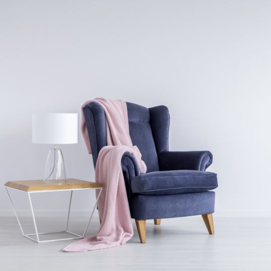 blanket on chair